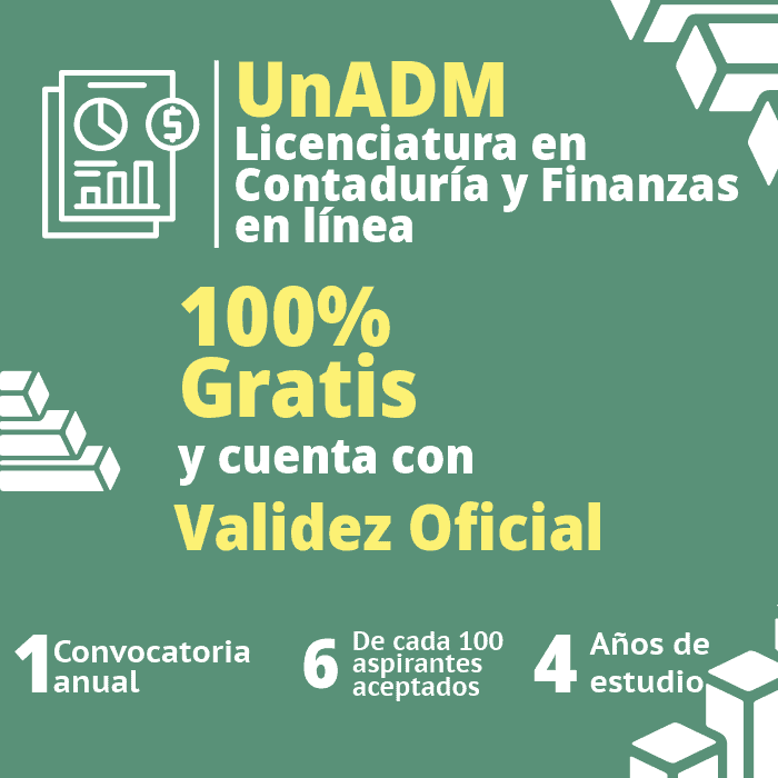 UnADM Contabilidad en linea carrera gratuita
